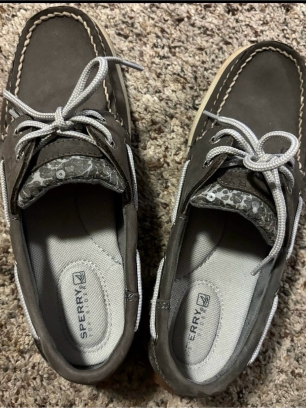 Sperry Women's Gray Lace-Up Boat Shoes